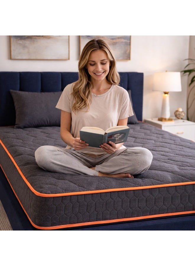 REXAL HOME Euro Quattro 20 cm Pocket Spring Hybrid Mattress with Cooling Gel-Infused Memory Foam, Medium Firm Comfort & Pressure Relief – Single Size 90 × 200 cm - Image 4